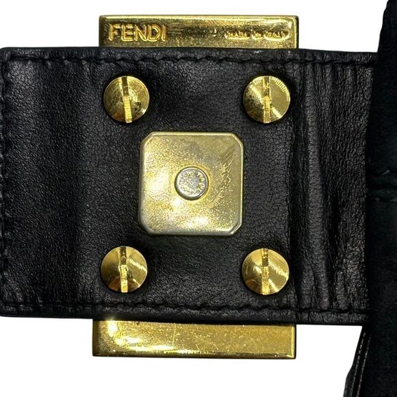 Fendi Vintage Red Glitter Finish Suede Mamma Baguette Vintage Red Glitter - Picture 12 of 16